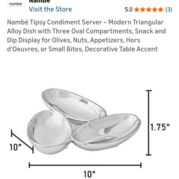 Nambe Silver Reflective Dish - Picture 2 of 8